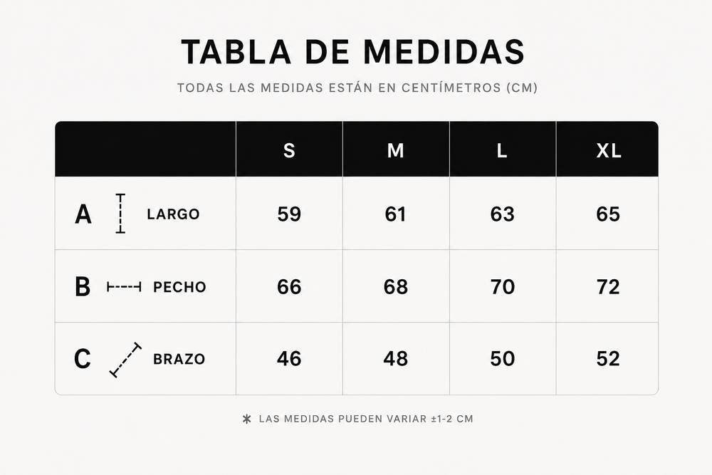 Size chart image